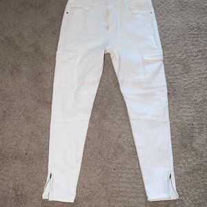 Zara Zipper Ankle Jeans
